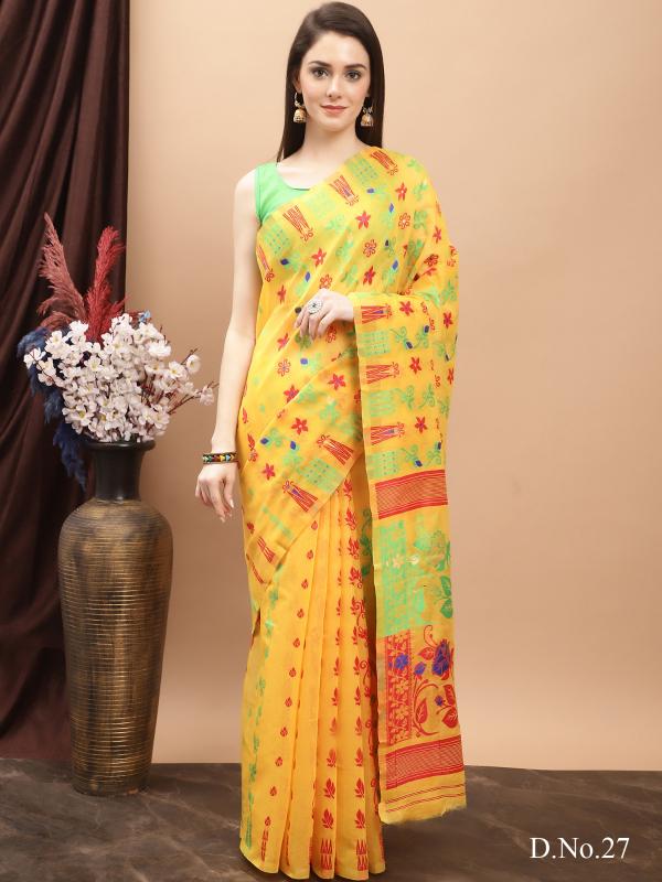 SL 27 Casual Wear Jamdani Cotton Saree Collection